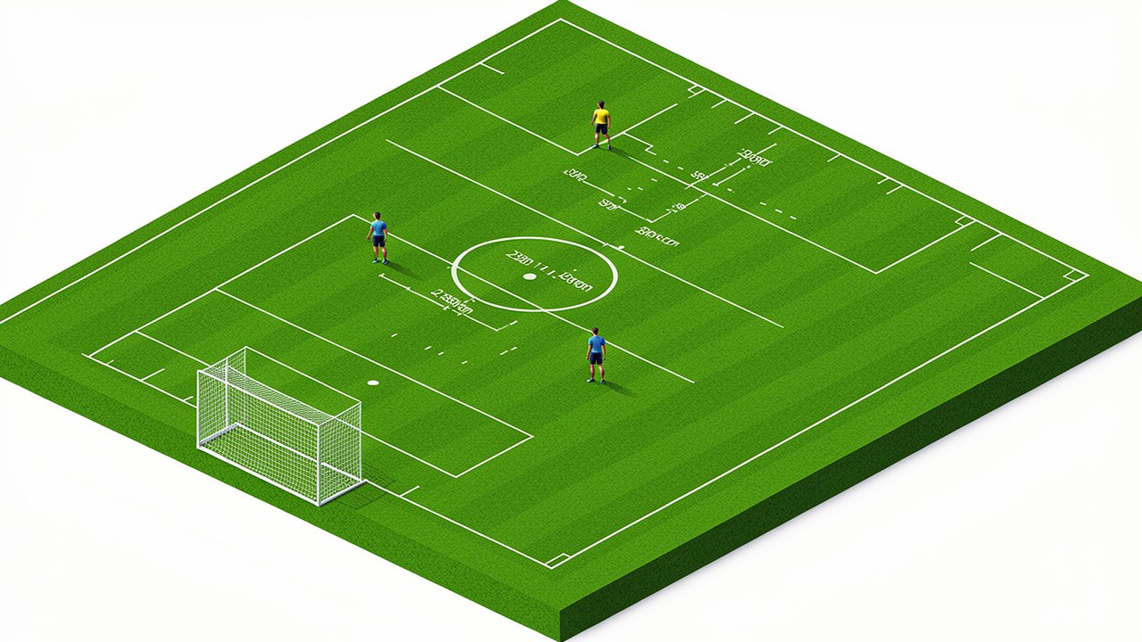 Dimensions terrain de foot : mesures officielles, foot à 11, à 8 et à 5