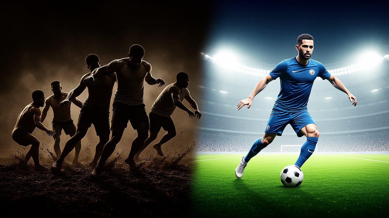 L'évolution du football : des origines brutales au spectacle mondial ultra-technologique